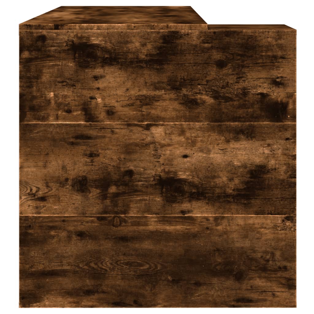 Bureau chêne fumé 123,5x73,5x75 cm bois d'ingénierie Bureaux vidaXL
