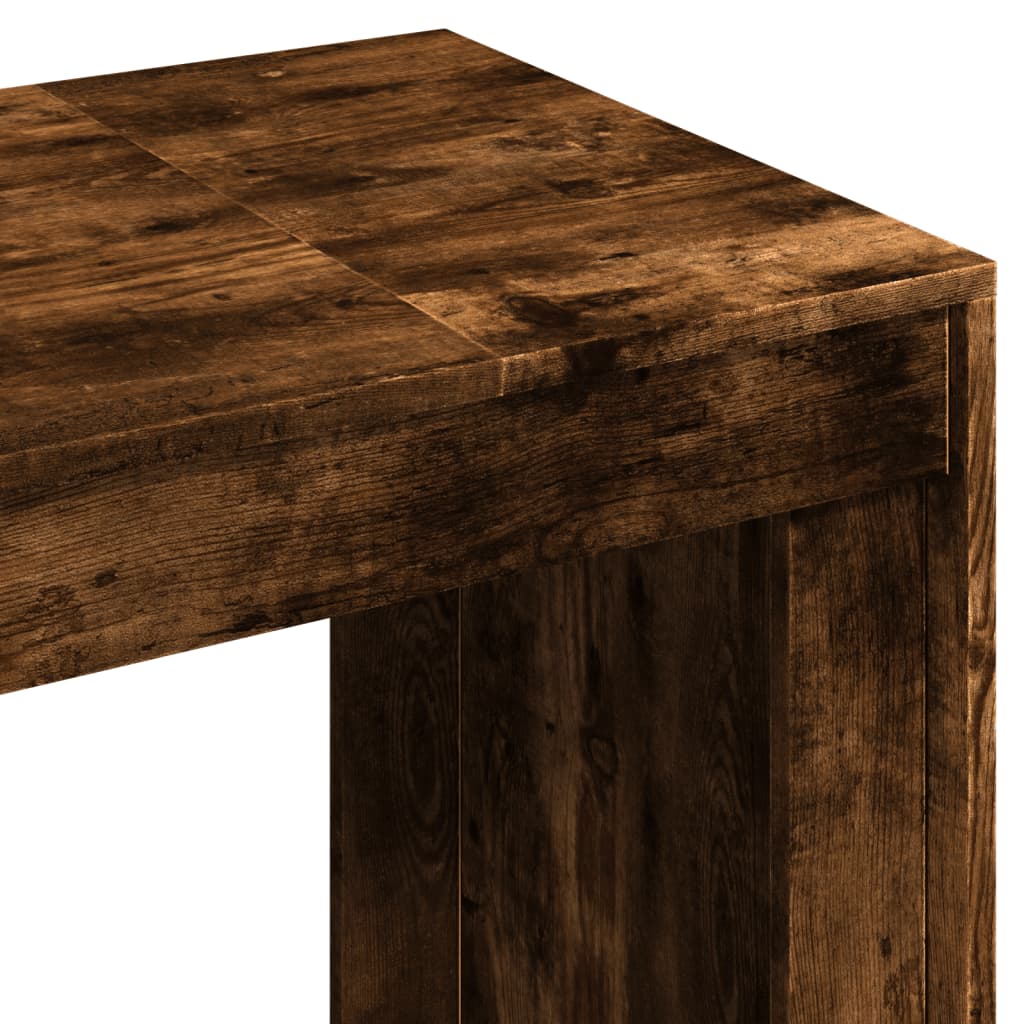 Bureau chêne fumé 123,5x73,5x75 cm bois d'ingénierie Bureaux vidaXL