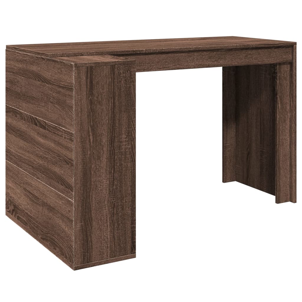 Bureau chêne marron 123,5x73,5x75 cm bois d'ingénierie - XIOS