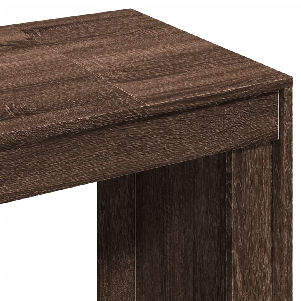 Bureau chêne marron 123,5x73,5x75 cm bois d'ingénierie - XIOS