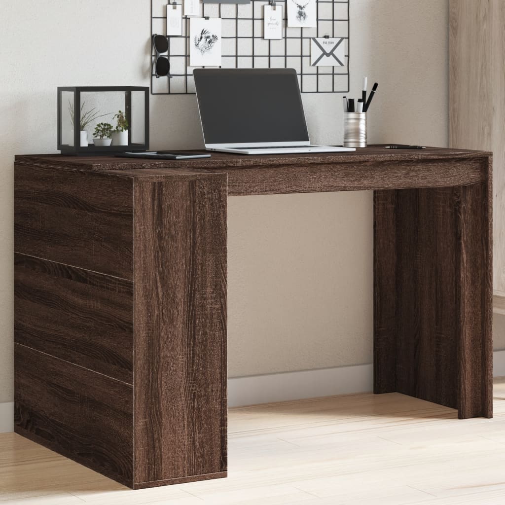 Bureau chêne marron 123,5x73,5x75 cm bois d'ingénierie - XIOS