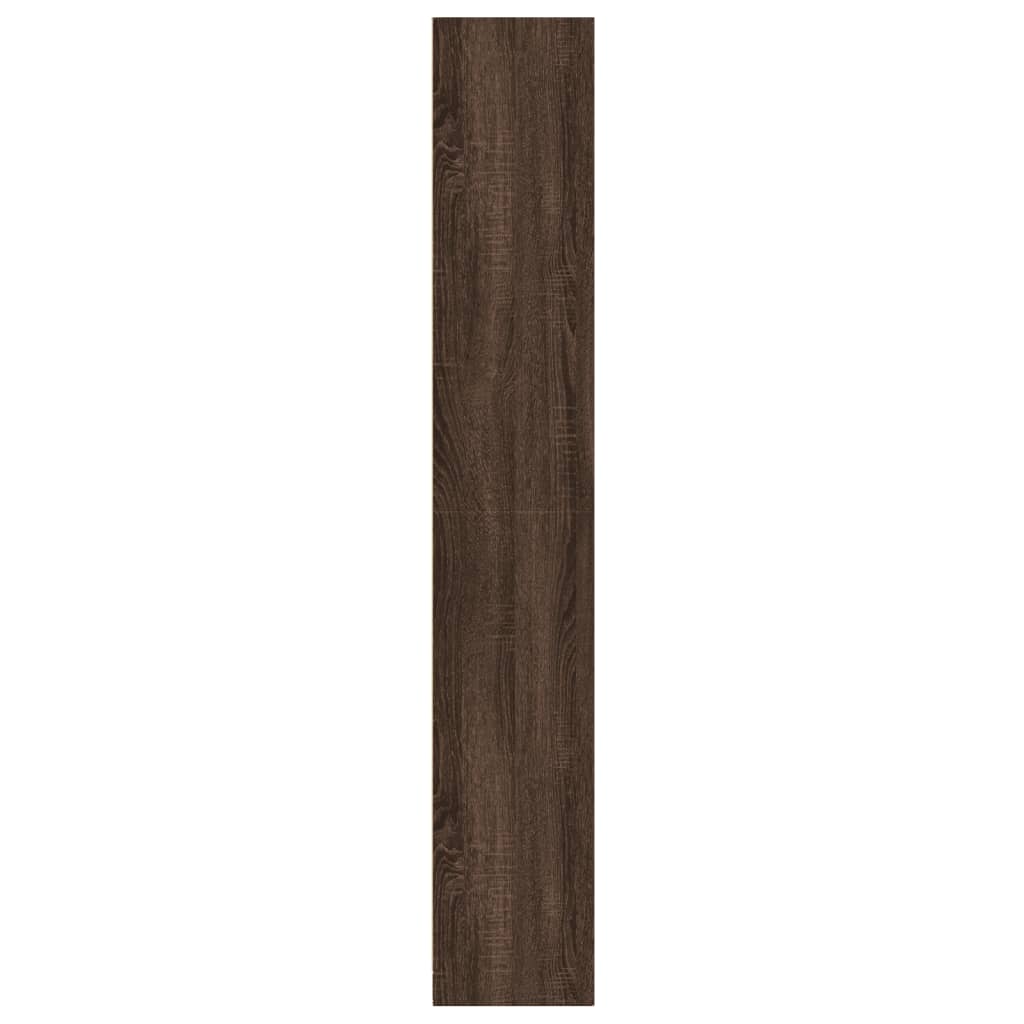 Bibliothèque chêne marron 57x28,5x174 cm bois d'ingénierie - XIOS