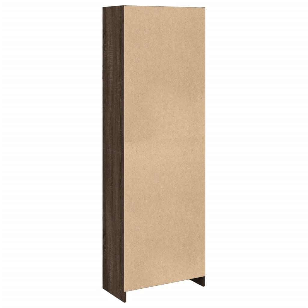 Bibliothèque chêne marron 57x28,5x174 cm bois d'ingénierie - XIOS