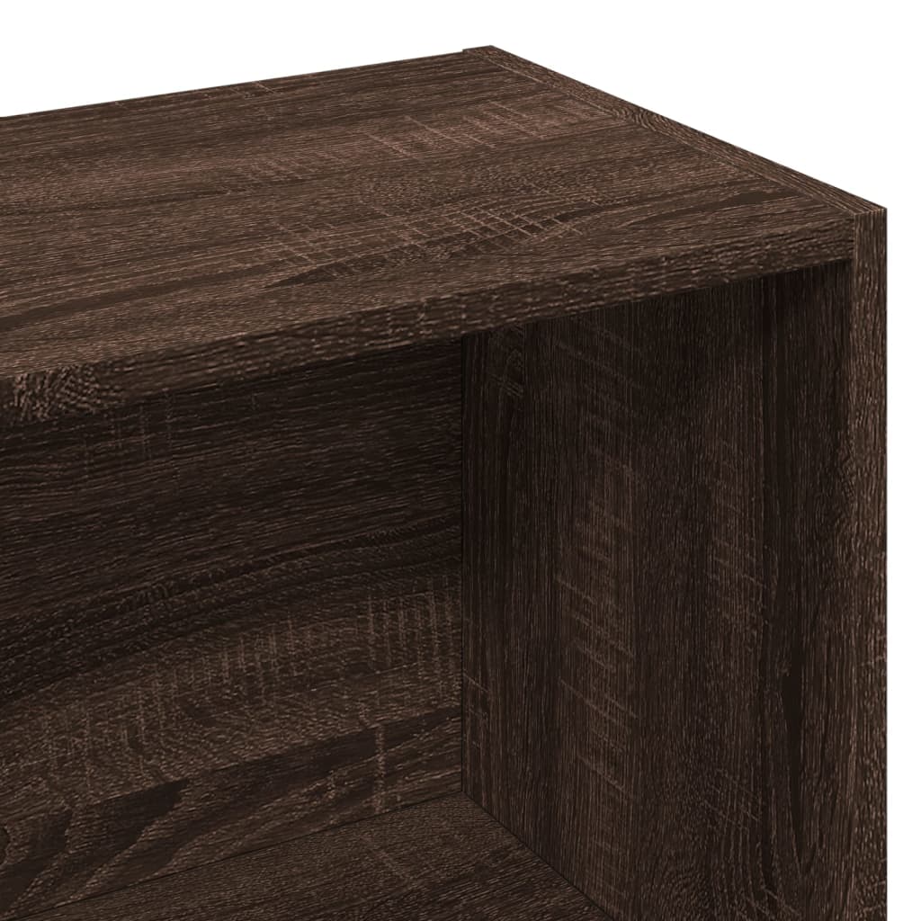 Bibliothèque chêne marron 57x28,5x174 cm bois d'ingénierie - XIOS