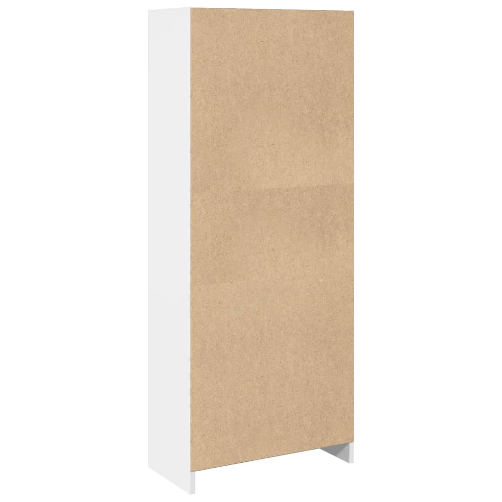 Bibliothèque blanc 57x28,5x141 cm bois d'ingénierie - XIOS