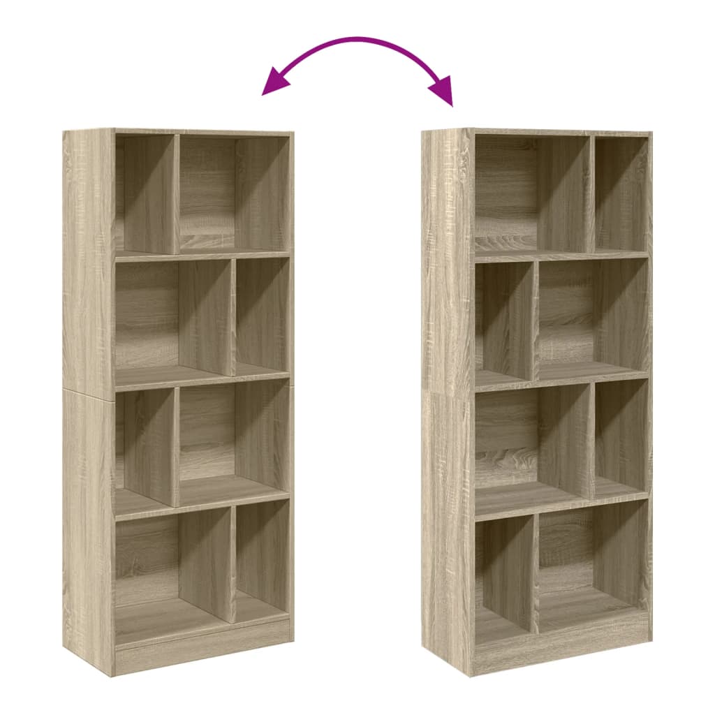 Bibliothèque chêne sonoma 57x28,5x141 cm bois d'ingénierie - XIOS