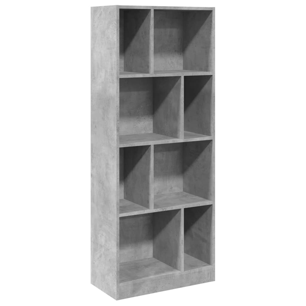 Bibliothèque gris béton 57x28,5x141 cm bois d'ingénierie - XIOS