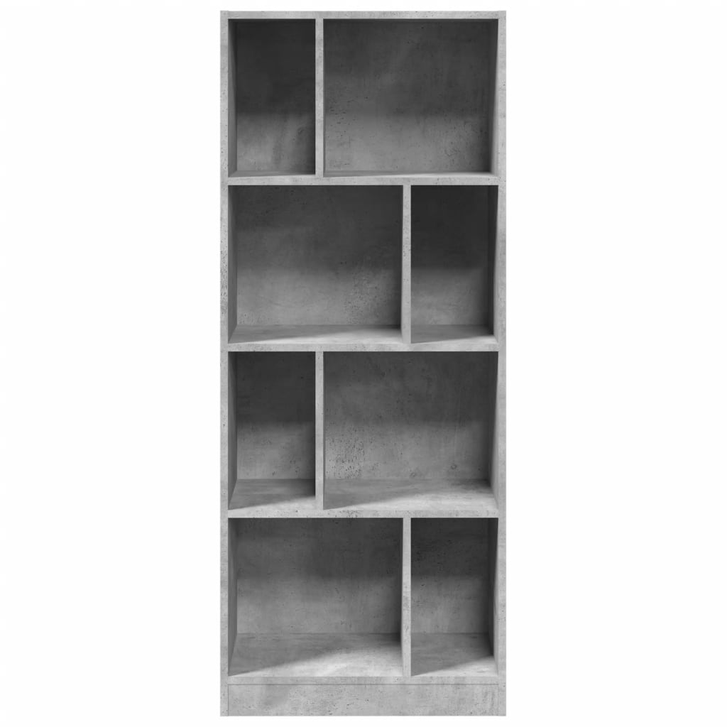 Bibliothèque gris béton 57x28,5x141 cm bois d'ingénierie - XIOS