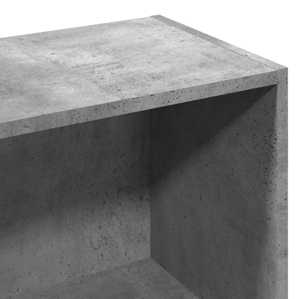 Bibliothèque gris béton 57x28,5x141 cm bois d'ingénierie - XIOS