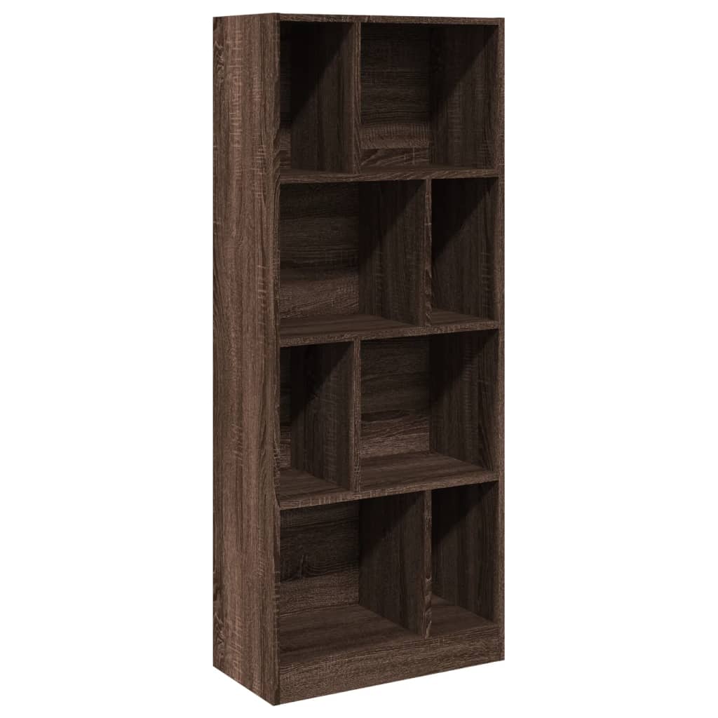 Bibliothèque chêne marron 57x28,5x141 cm bois d'ingénierie - XIOS