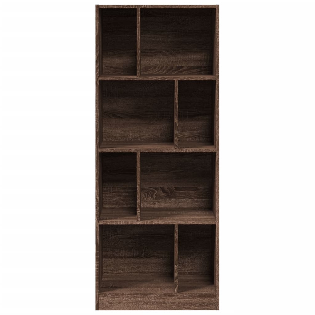 Bibliothèque chêne marron 57x28,5x141 cm bois d'ingénierie - XIOS