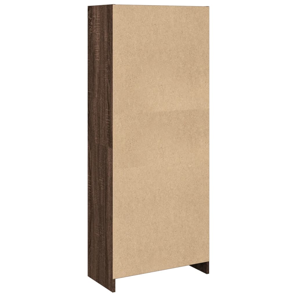 Bibliothèque chêne marron 57x28,5x141 cm bois d'ingénierie - XIOS