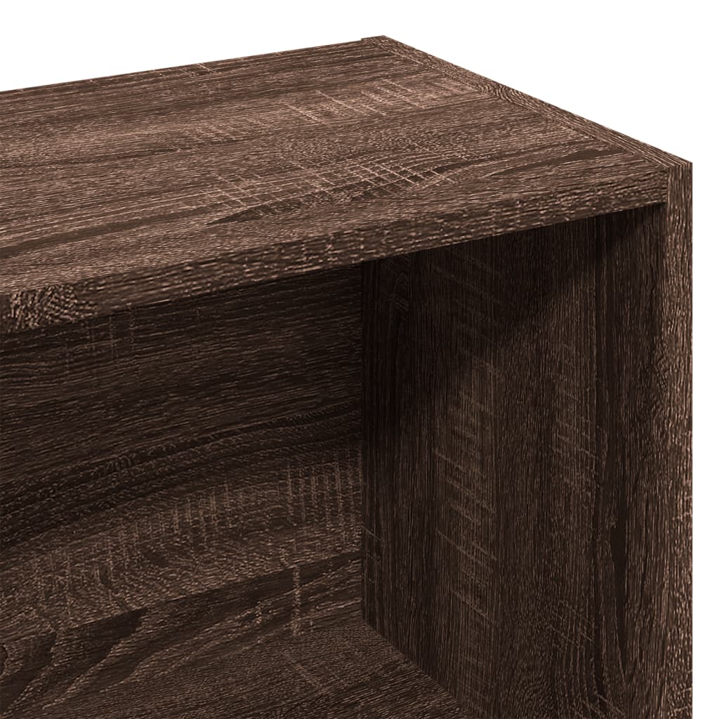 Bibliothèque chêne marron 57x28,5x141 cm bois d'ingénierie - XIOS