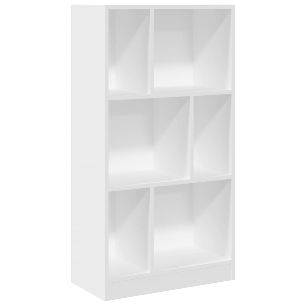 Bibliothèque blanc 57x28,5x107,5 cm bois d'ingénierie - XIOS