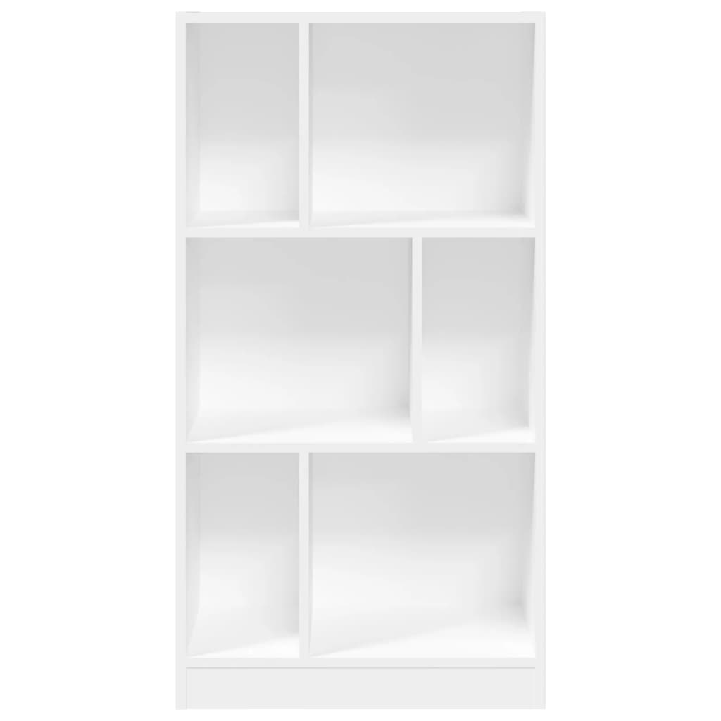 Bibliothèque blanc 57x28,5x107,5 cm bois d'ingénierie - XIOS