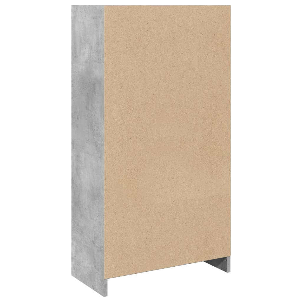 Bibliothèque gris béton 57x28,5x107,5 cm bois d'ingénierie - XIOS