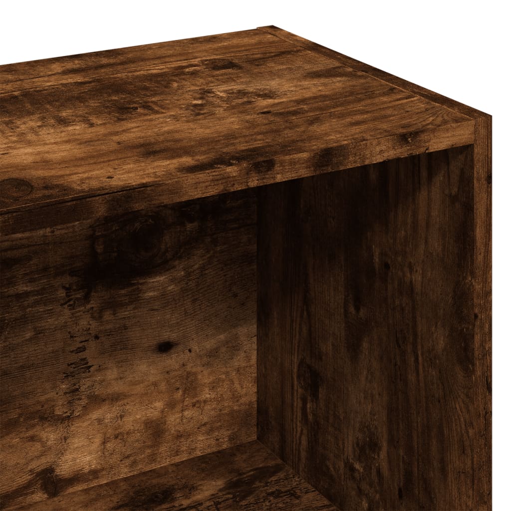 Bibliothèque chêne fumé 57x28,5x107,5 cm bois d'ingénierie - XIOS