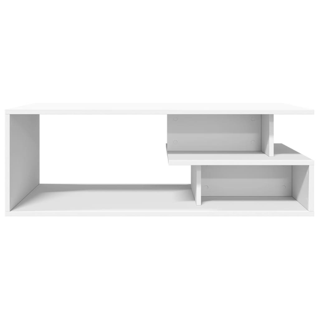 Table basse blanc 102x55x35 cm bois d'ingénierie - XIOS