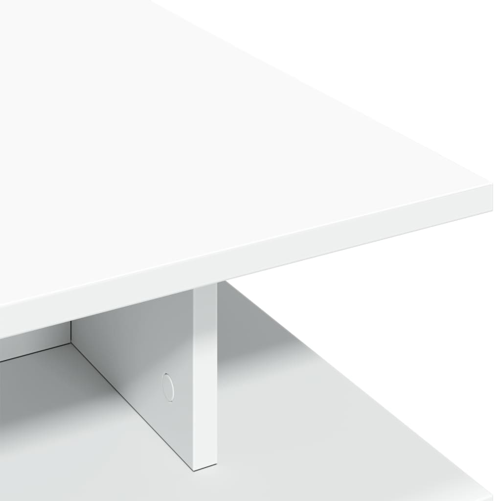 Table basse blanc 102x55x35 cm bois d'ingénierie - XIOS
