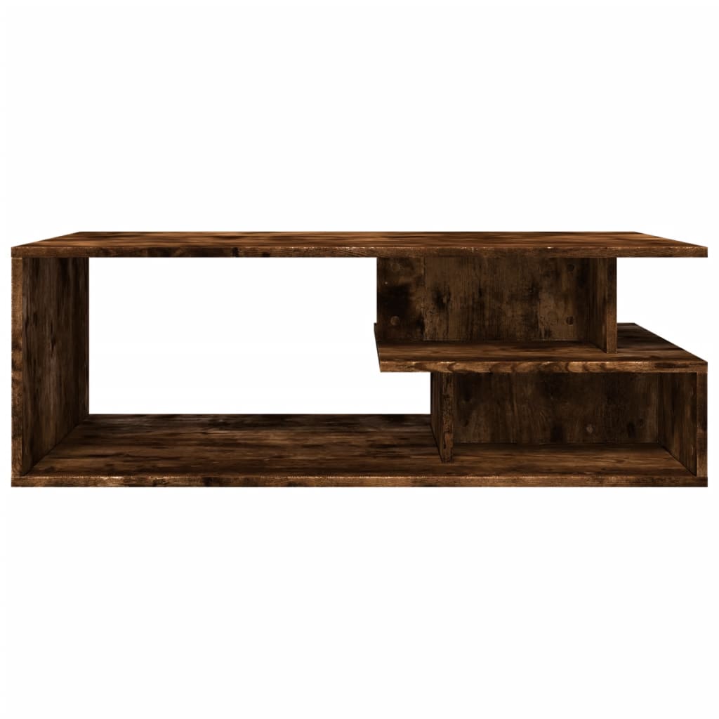 Table basse chêne fumé 102x55x35 cm bois d'ingénierie - XIOS