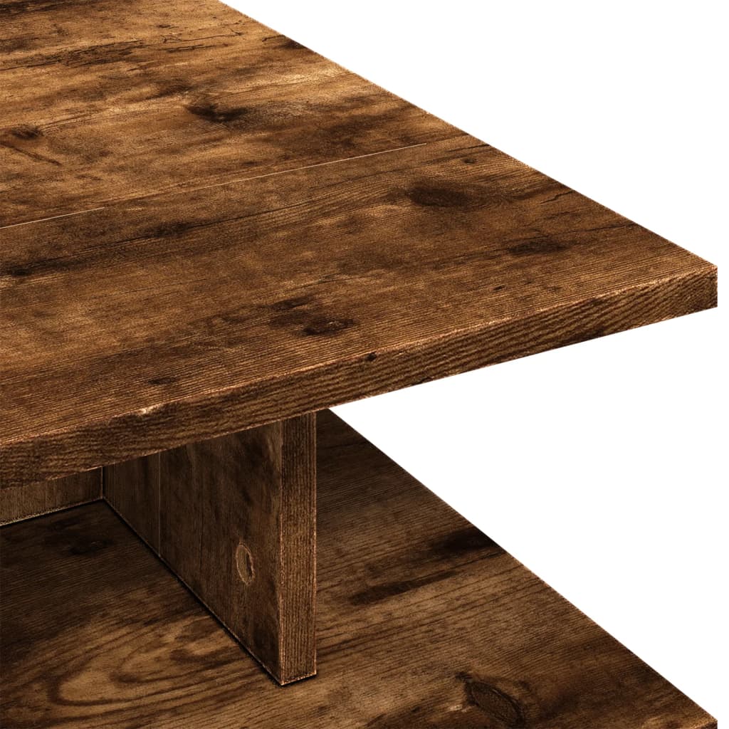 Table basse chêne fumé 102x55x35 cm bois d'ingénierie - XIOS