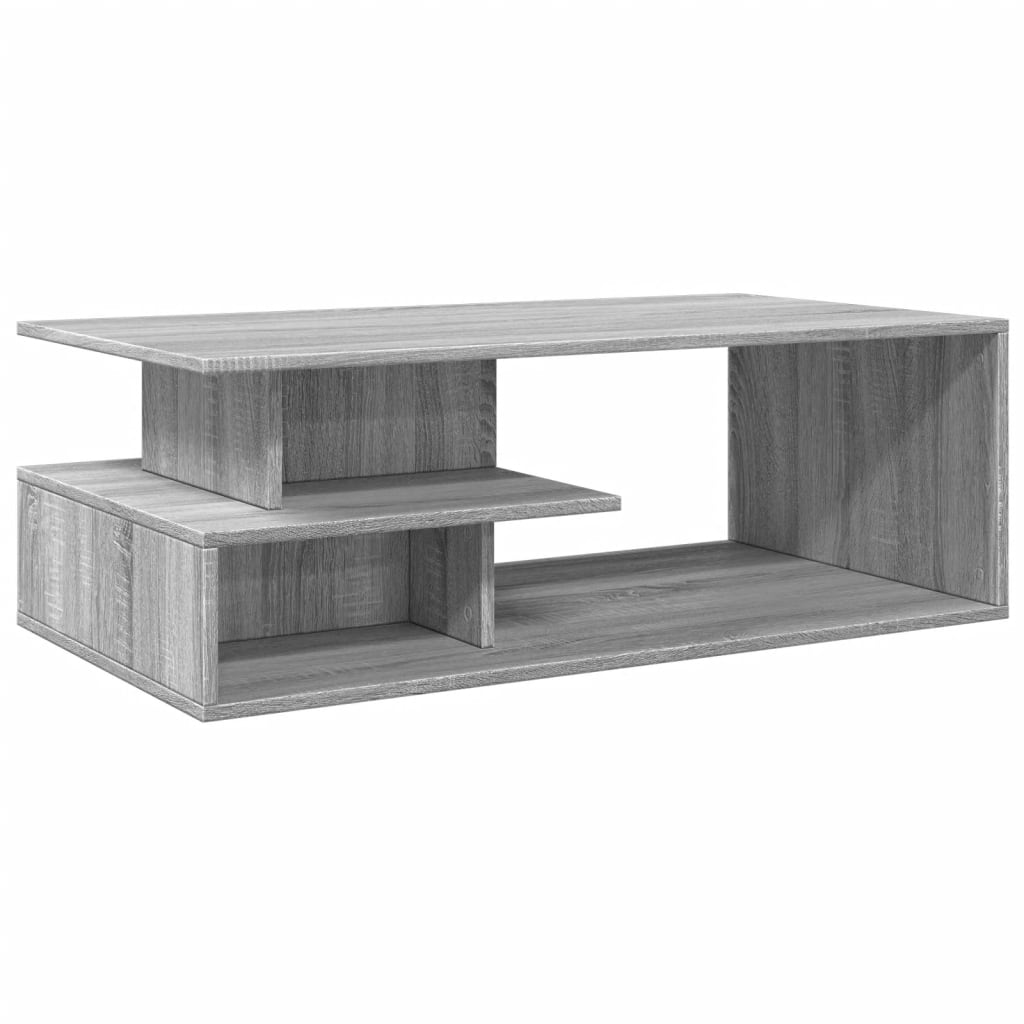 Table basse sonoma gris 102x55x35 cm bois d'ingénierie - XIOS