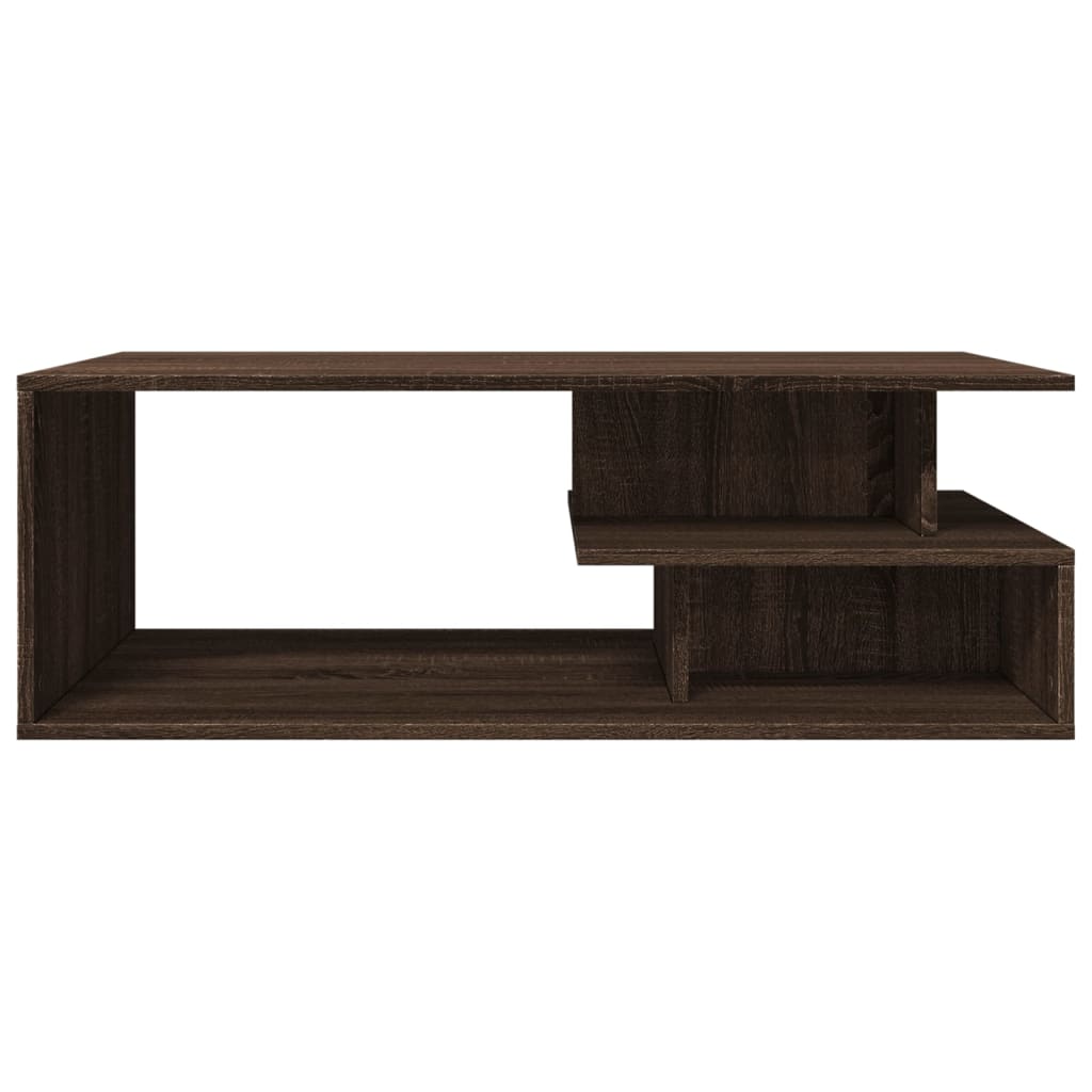 Table basse chêne marron 102x55x35 cm bois d'ingénierie - XIOS