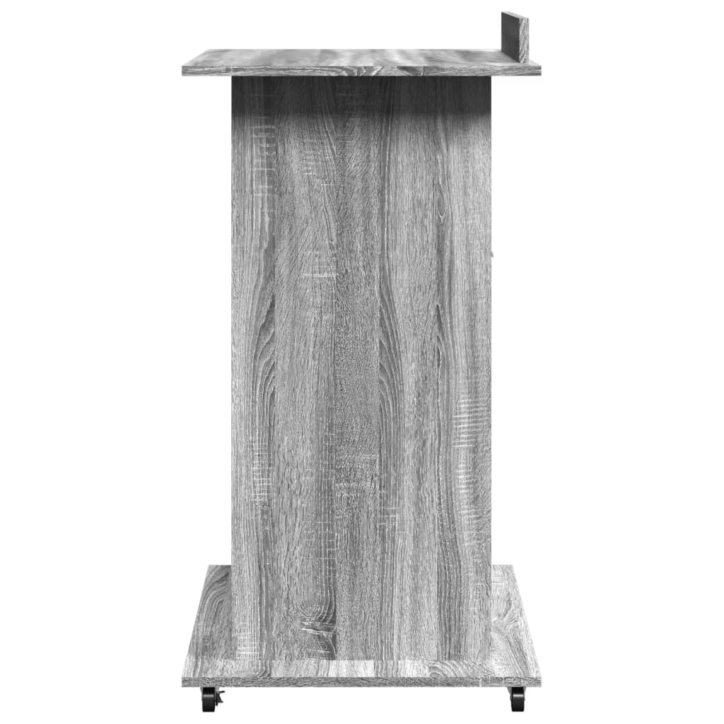 Pupitre avec roues et tiroir sonoma gris bois d'ingénierie Bureaux vidaXL