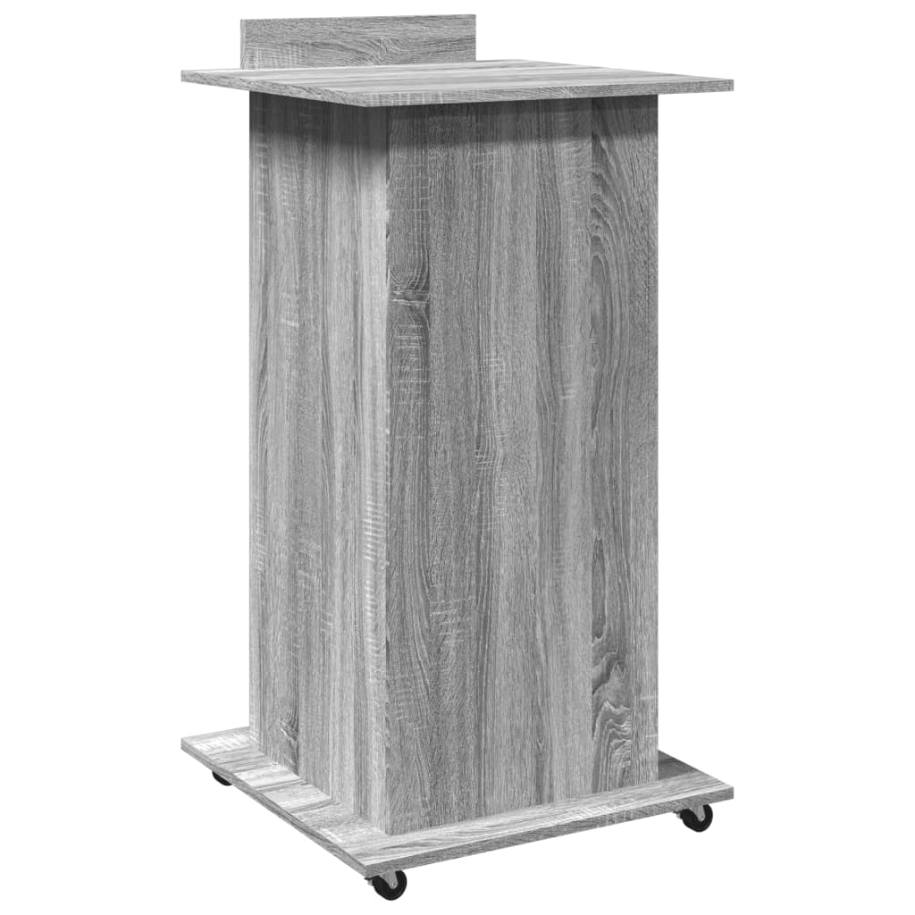 Pupitre avec roues et tiroir sonoma gris bois d'ingénierie Bureaux vidaXL
