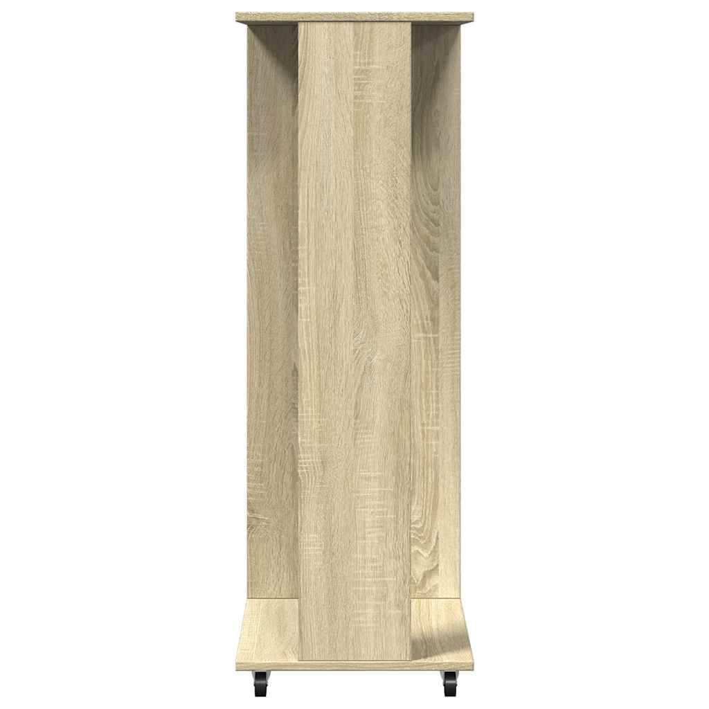 Garde-robe avec roues chêne sonoma 102x38x110cm bois ingénierie
