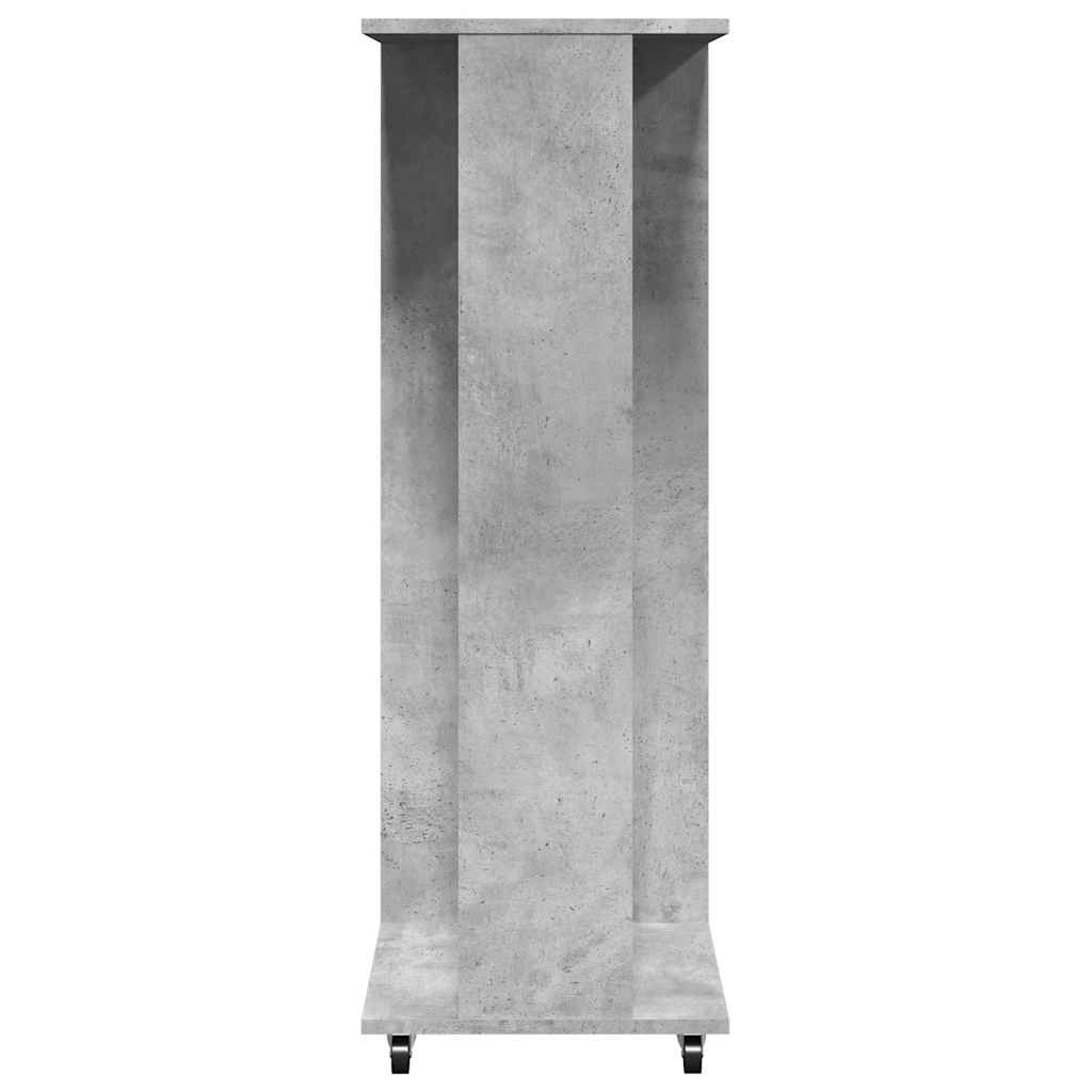 Garde-robe avec roues gris béton 102x38x110cm bois d'ingénierie - XIOS