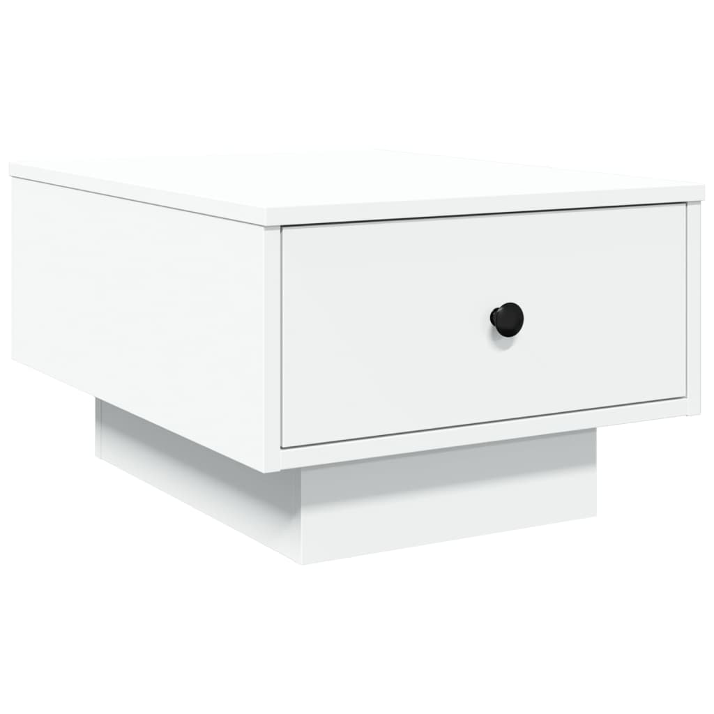 Table basse blanc 60x45x31 cm bois d'ingénierie - XIOS