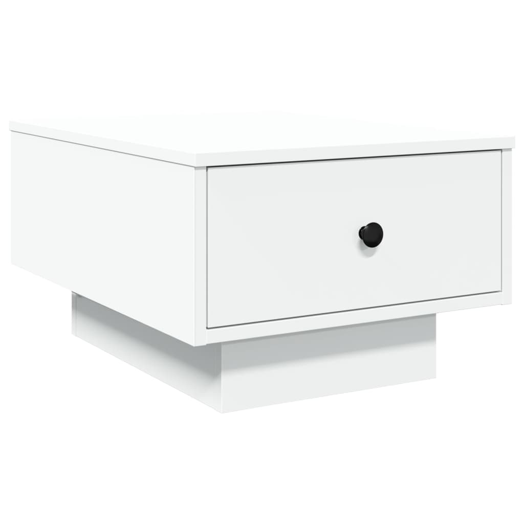 Table basse blanc 60x45x31 cm bois d'ingénierie - XIOS