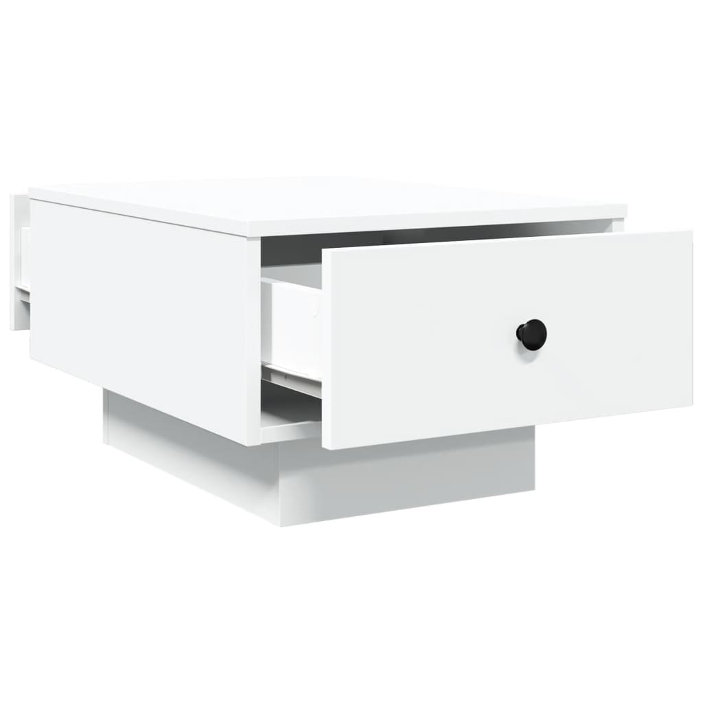 Table basse blanc 60x45x31 cm bois d'ingénierie - XIOS