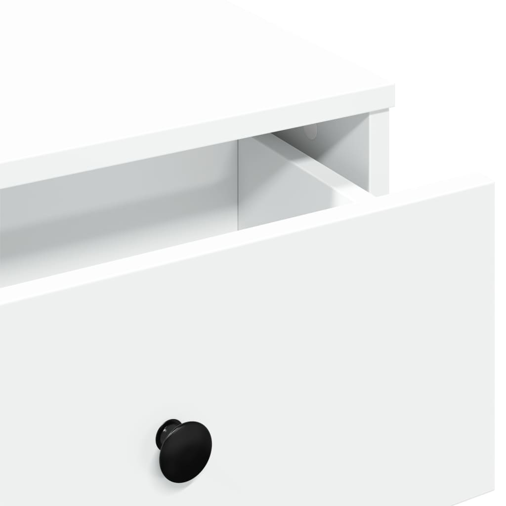 Table basse blanc 60x45x31 cm bois d'ingénierie - XIOS