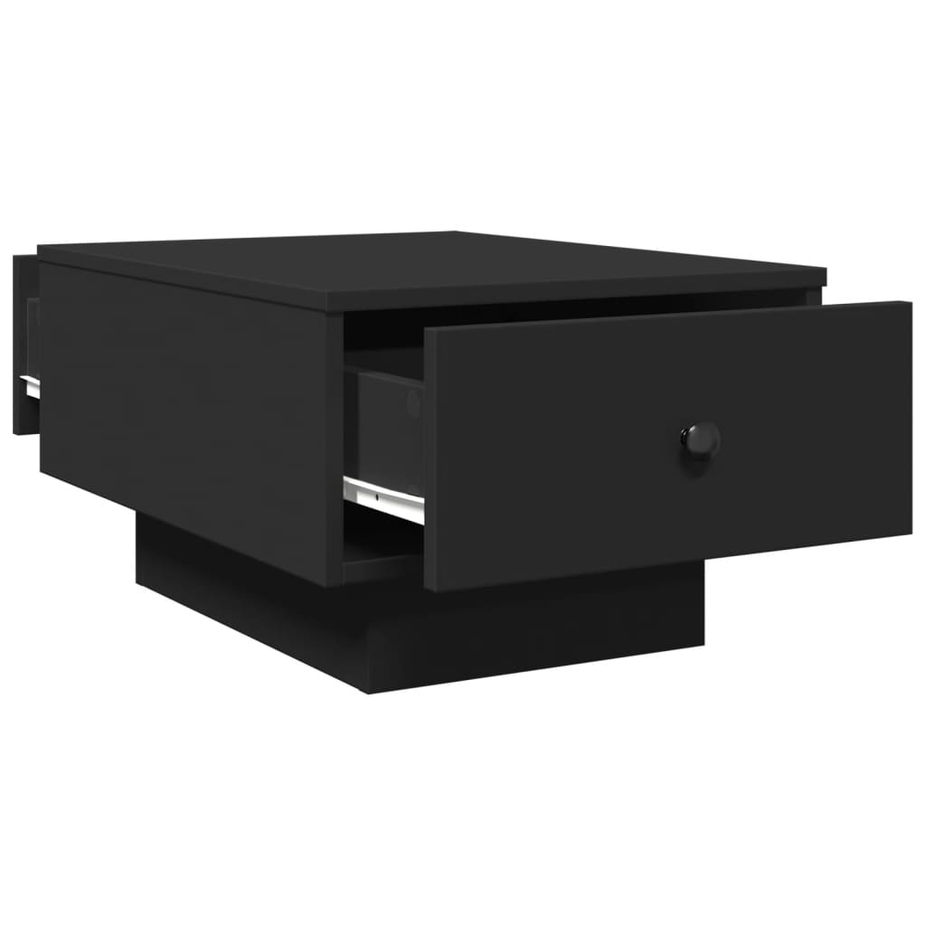 Table basse noir 60x45x31 cm bois d'ingénierie - XIOS