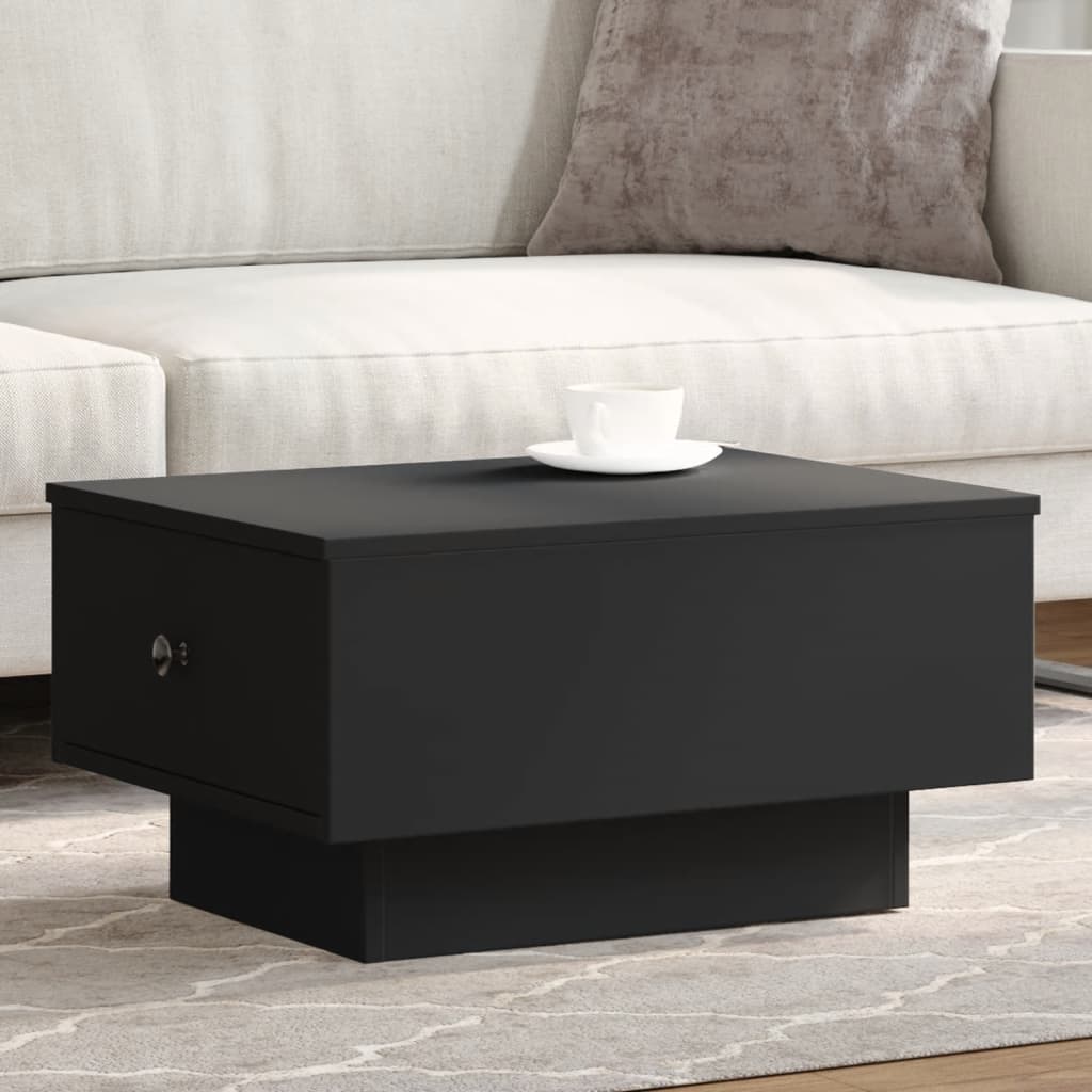 Table basse noir 60x45x31 cm bois d'ingénierie - XIOS