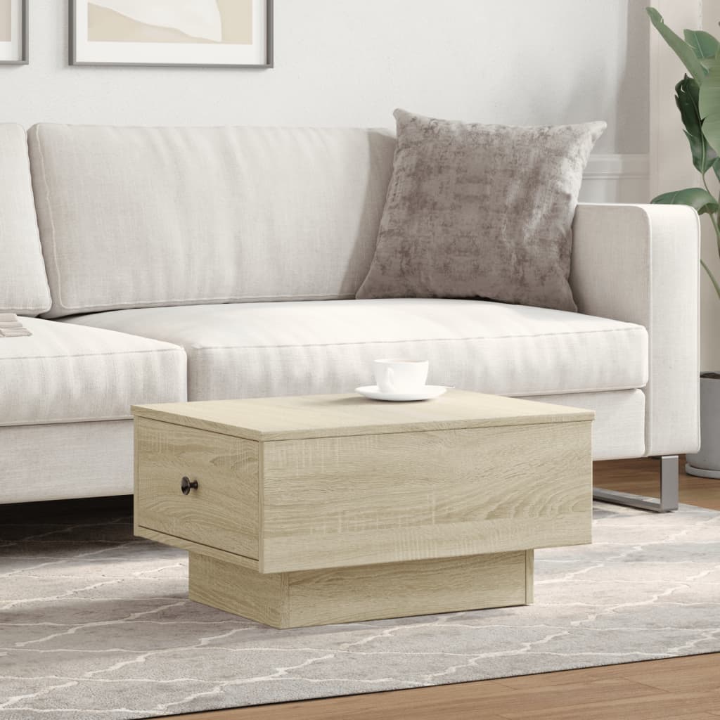Table basse chêne sonoma 60x45x31 cm bois d'ingénierie - XIOS