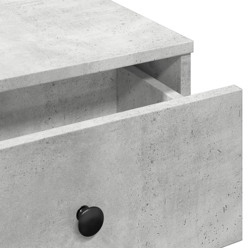 Table basse gris béton 60x45x31 cm bois d'ingénierie - XIOS