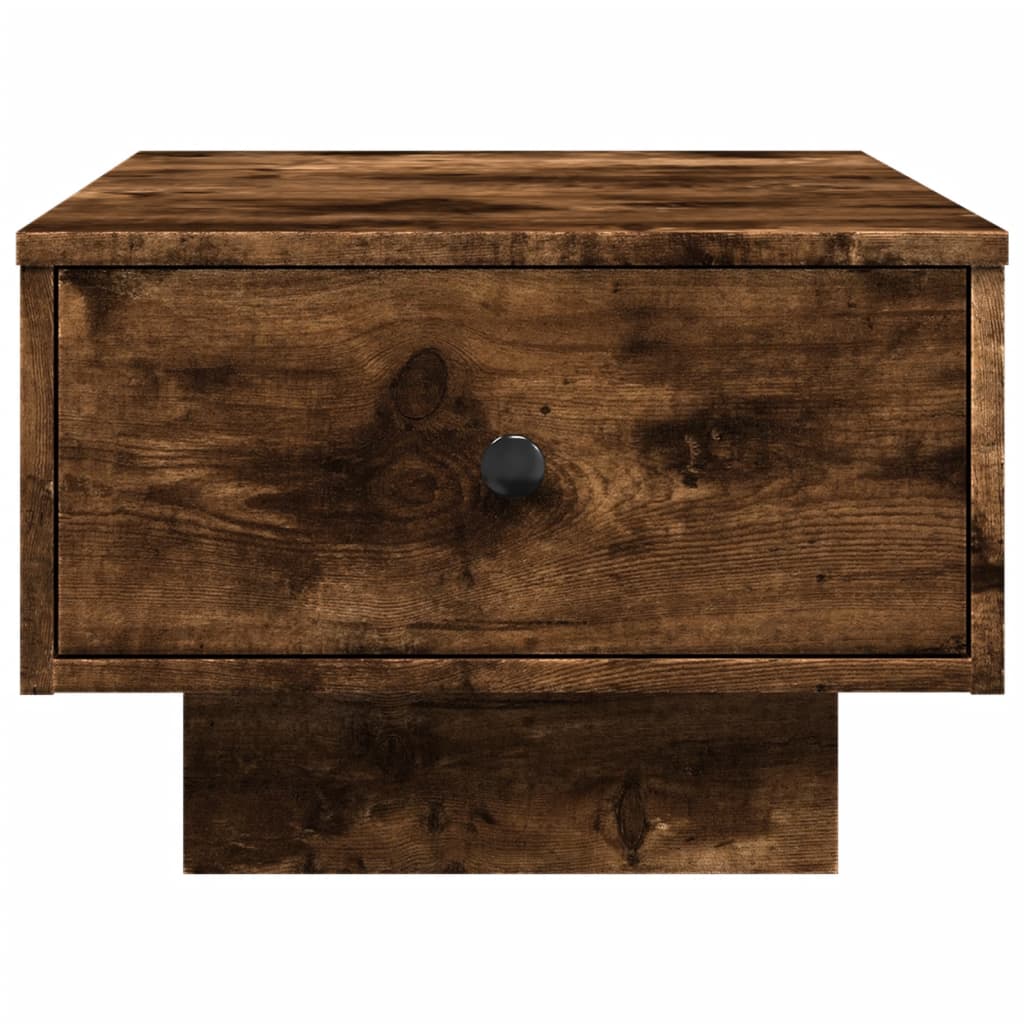 Table basse chêne fumé 60x45x31 cm bois d'ingénierie - XIOS