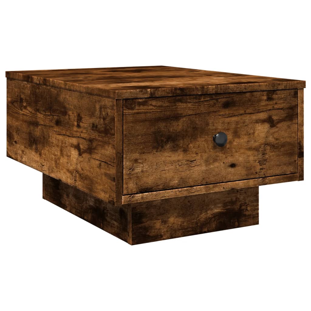 Table basse chêne fumé 60x45x31 cm bois d'ingénierie - XIOS