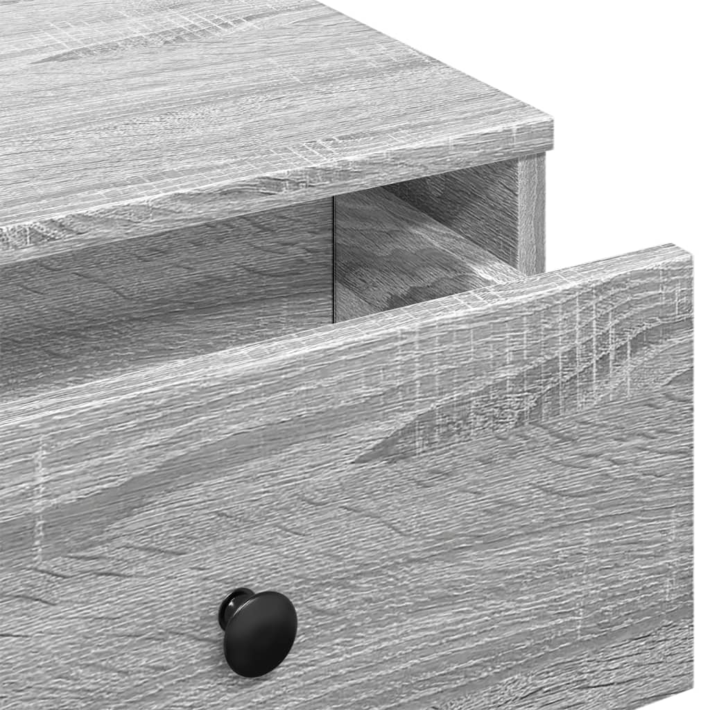 Table basse sonoma gris 60x45x31 cm bois d'ingénierie - XIOS
