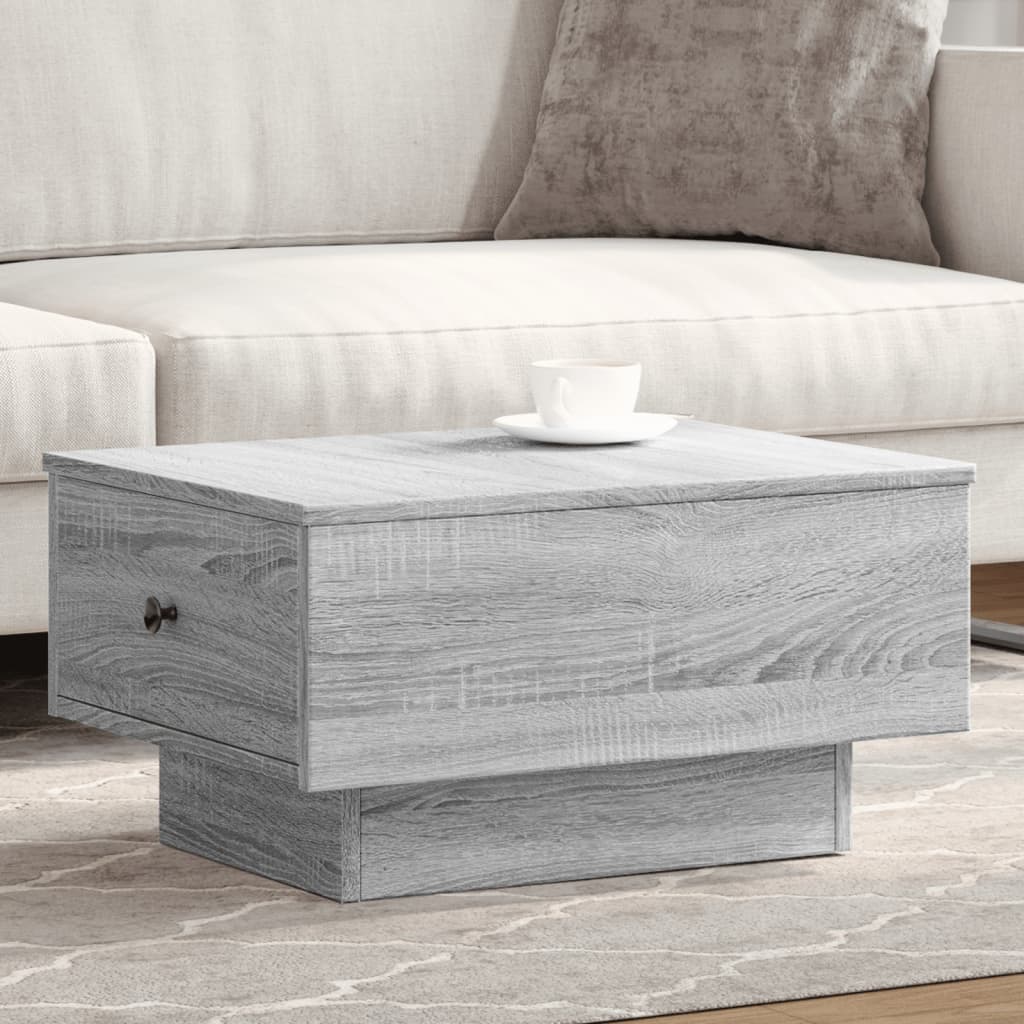 Table basse sonoma gris 60x45x31 cm bois d'ingénierie - XIOS