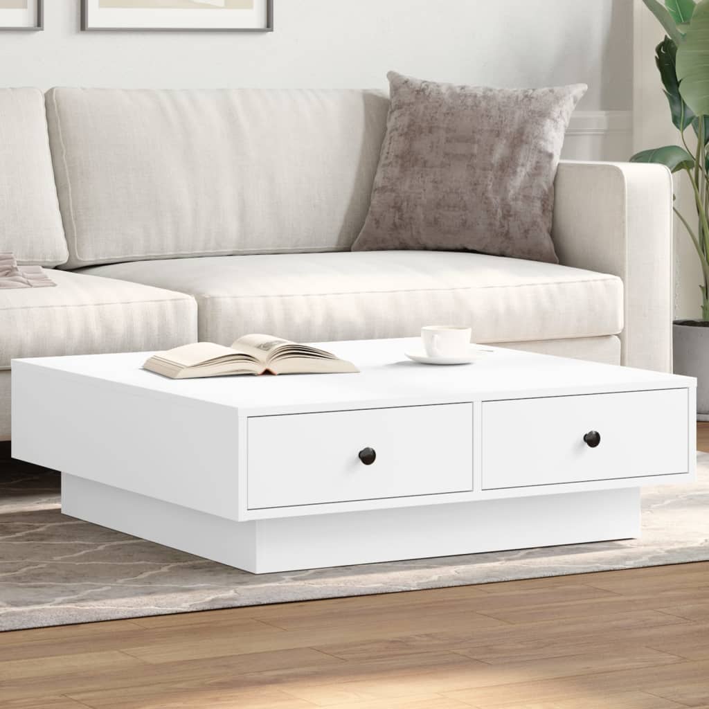 Table basse Blanc 90x90x28 cm Aggloméré - XIOS