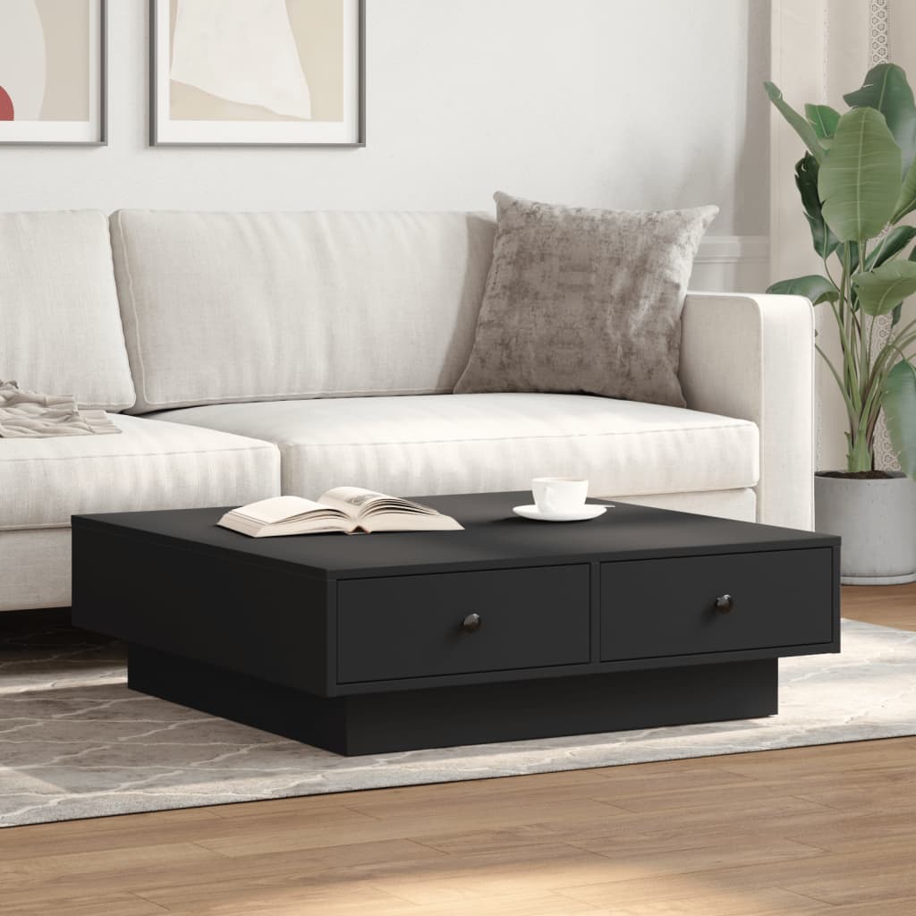 Table basse Noir 90x90x28 cm Aggloméré - XIOS