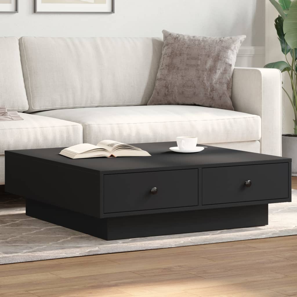 Table basse Noir 90x90x28 cm Aggloméré - XIOS