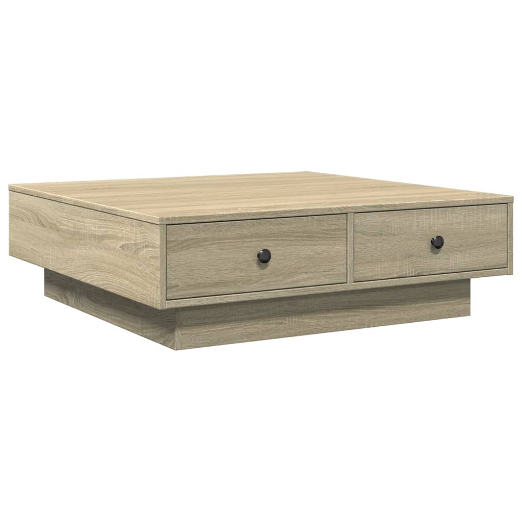Table basse Chêne sonoma 90x90x28 cm Aggloméré - XIOS