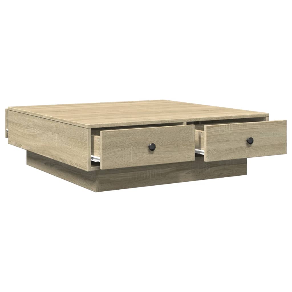 Table basse Chêne sonoma 90x90x28 cm Aggloméré - XIOS