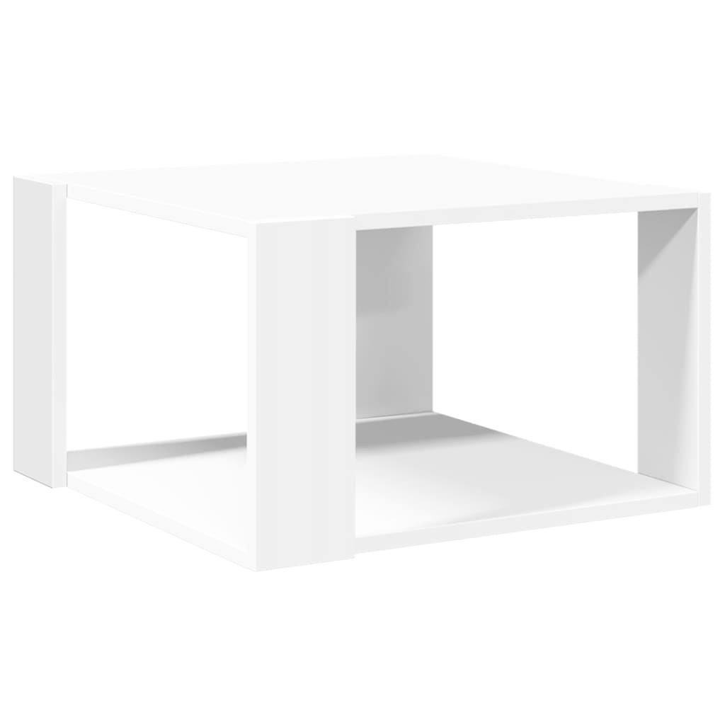 Table basse blanc 51,5x51,5x30 cm bois d'ingénierie - XIOS