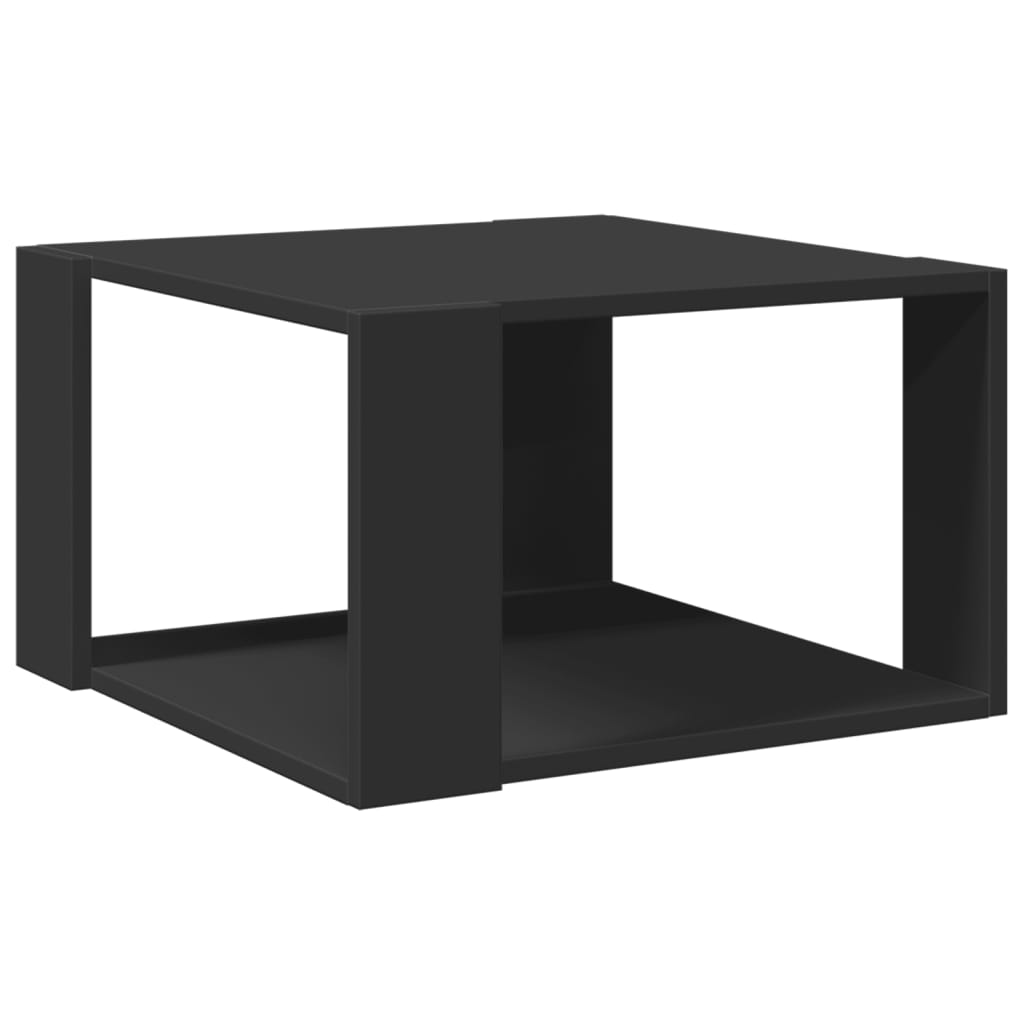 Table basse noir 51,5x51,5x30 cm bois d'ingénierie - XIOS